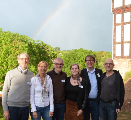 Der Vorstand des forum anders reisen mit Johannes Mayr von Seabreeze Travel, Manfred Häupl von Hauser Exkursionen , Annette Paatzsch (Travel & Personality), Klaus Becker (ZeitRäume ), Kai Pardon (One World Reisen)  